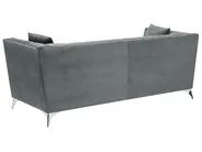 Sofa 3-Sitzer GAULA Samtstoff Grau_706309