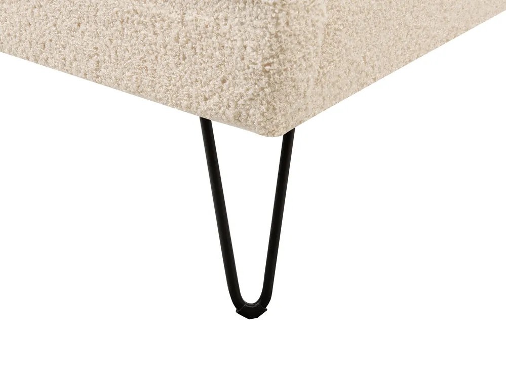 Bett mit Lattenrost Bouclé AMBILLOU 160 x 200 cm Beige_967549