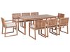 Gartenmöbel Set 8-Sitzer SASSARI PREMIUM inkl. Kissen zertifiziertes Akazienholz Hellgrau