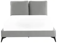 Krevet Samet MELLE 140 x 200 cm Sivi_829841