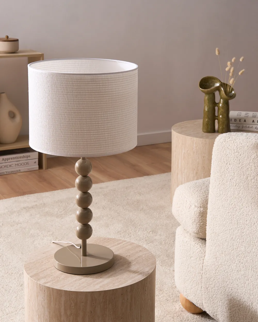 Tischlampe LOKY Metall Beige_1067613