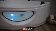 Corner Hot Tub with LED TOCOA 1900 x 1380 mm White_896666
