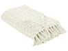 Tagesdecke BERE Baumwolle 220 x 240 cm Cremeweiß
