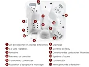 Spa d'extérieur avec LED CALIMA Blanc_967608