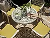 Outdoor Bistrotisch ANCONA 90 cm 90 cm Metall Cremeweiß