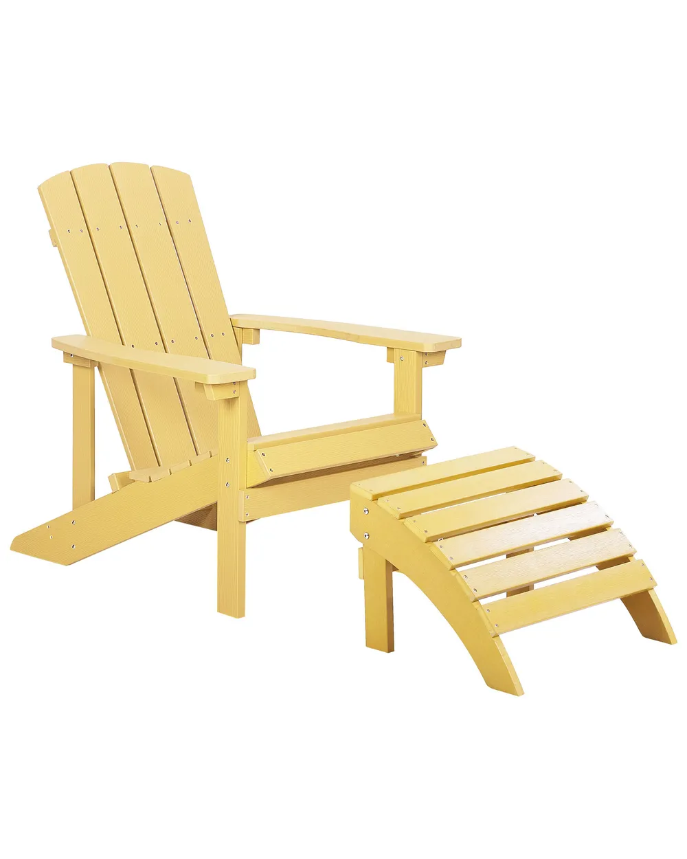 Gartenstuhl ADIRONDACK mit Fußstütze Gelb
