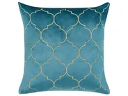 Dekokissen 2er Set ALYSSUM 45 x 45 cm Samtstoff Blau Marokkanisches Muster_877659