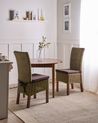 Esszimmerstuhl 2er Set ANDES Rattan Braun