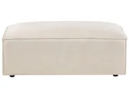 Modul Ecksofa 3-Sitzer HELLNAR mit Ottomane Samtstoff Hellbeige linksseitig_910838