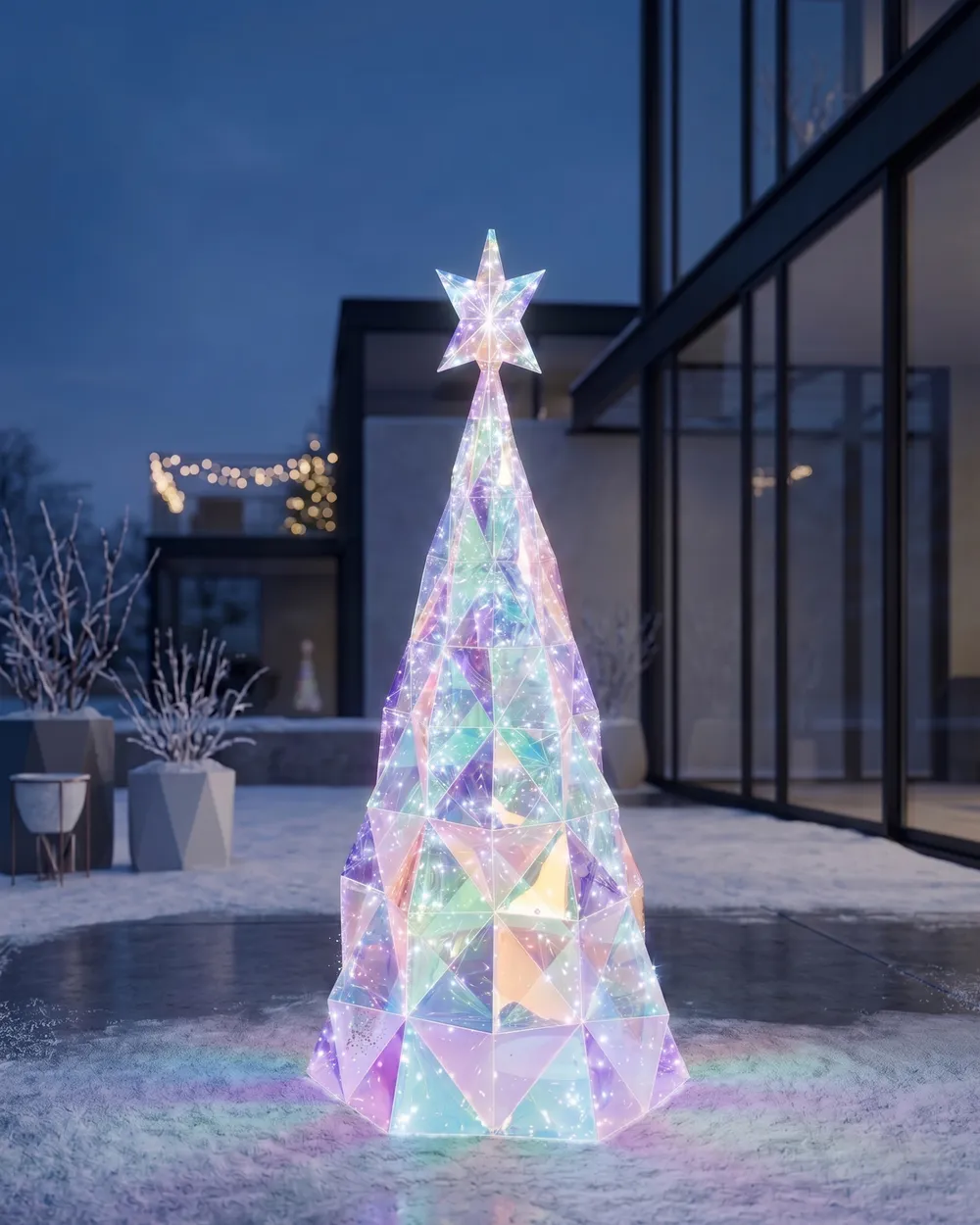 Outdoor Decoration LED ICELAND 120 cm Christmas Tree Multicolour_1136259