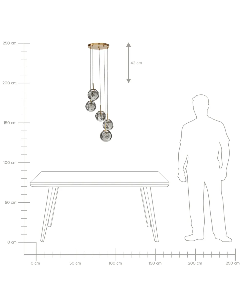 Pendant Lamp RALFES Glass Brass_868618