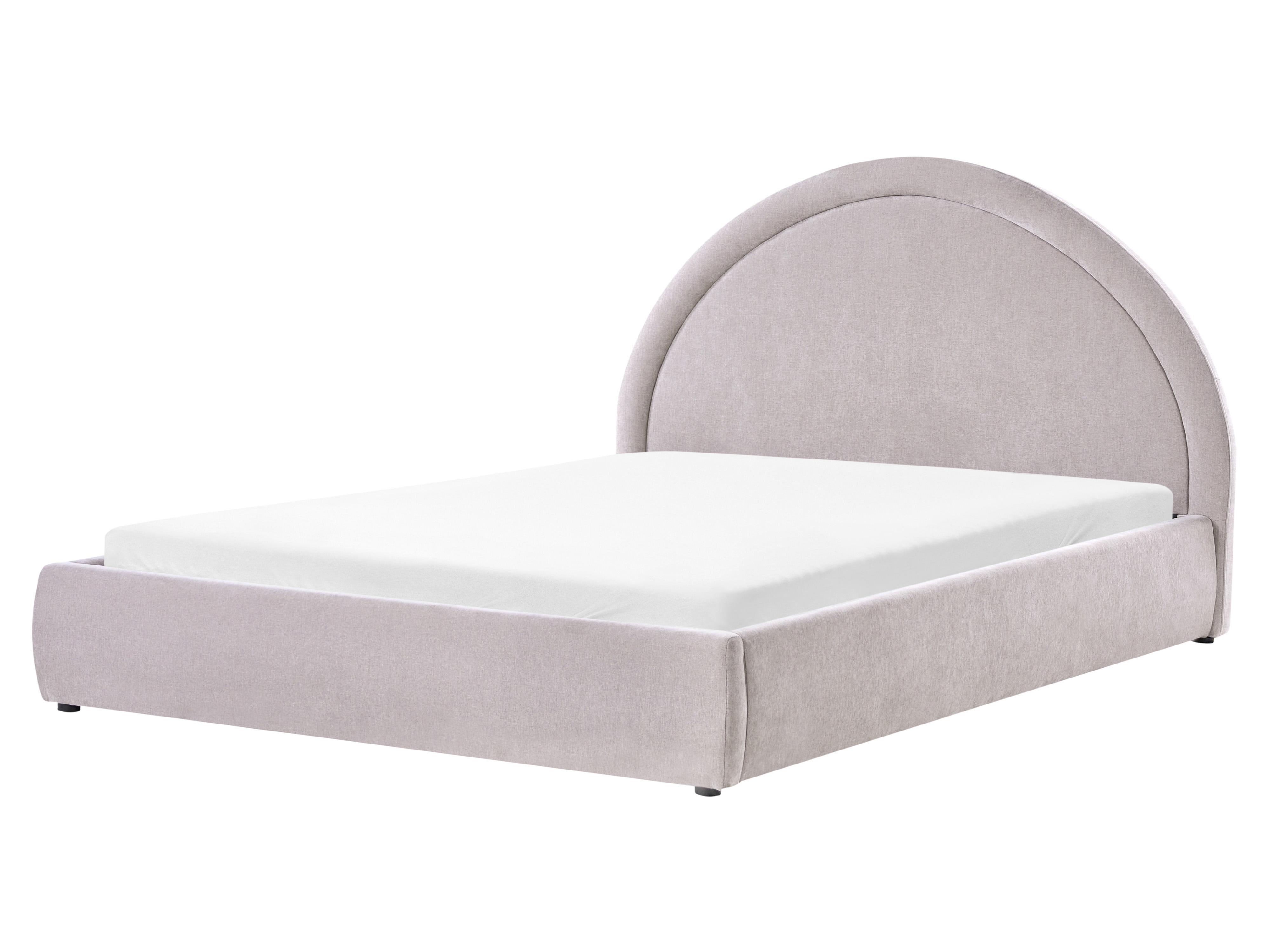 Krevet s prostorom za pohranu MOUZON Oženjena žena Sivo-bež 160 x 200 cm_1019538