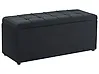 Ottomane mit Stauraum OREM Stoff 100 cm Schwarz