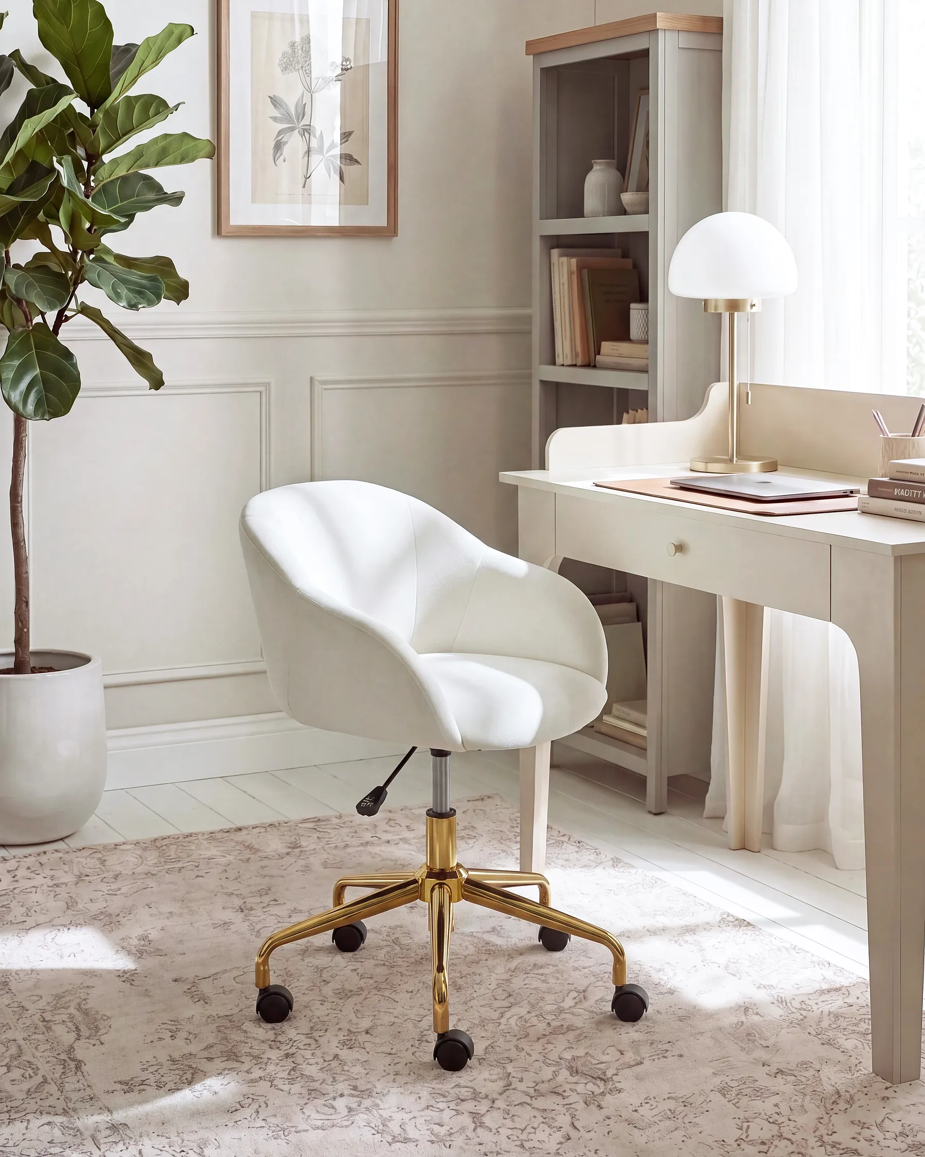 Desk Chair KENMORE Velvet Off-White_1142968