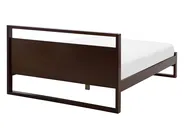 Bed Pine Wood GIULIA 140 x 200 cm (EU Double) Dark Brown_743825