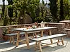 Gartenmöbel Set mit Bänken 6-Sitzer TONNARE Beton Grau