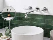 Wall Mounted Basin Mixer Tap ISHINCA Brass Silver_996036