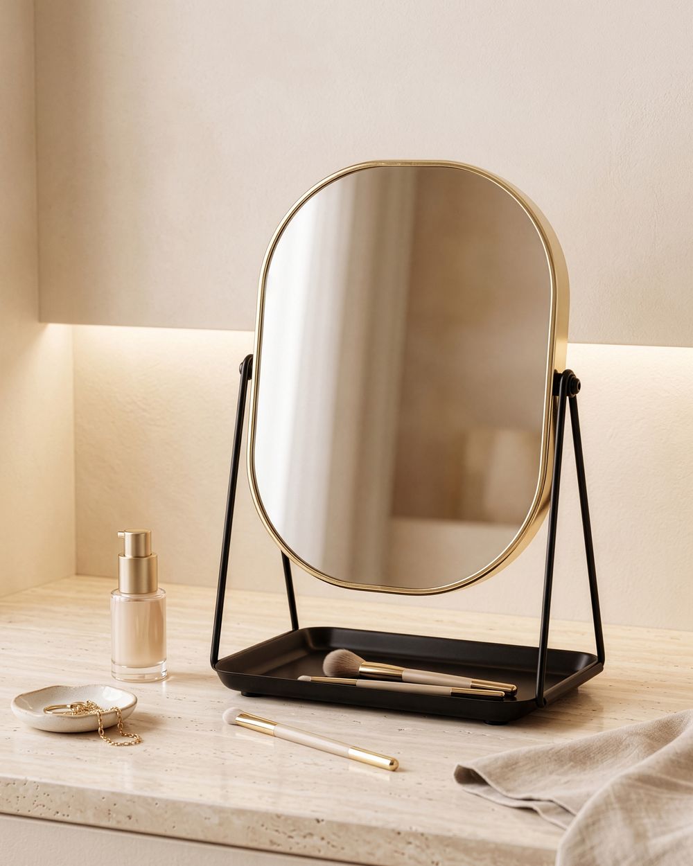 Make-up spiegel CORREZE Goud