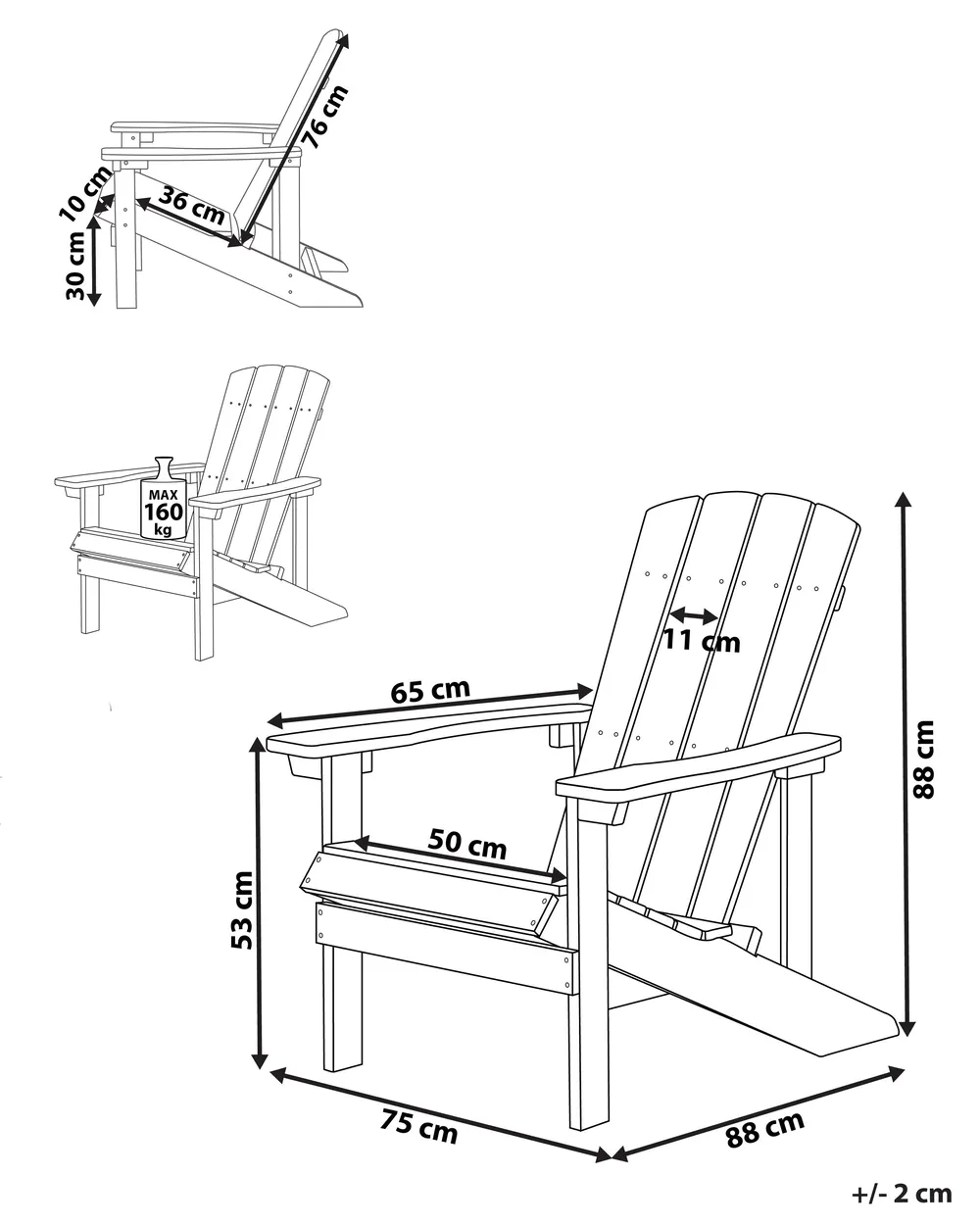 Gartenstuhl ADIRONDACK Rosa_918256