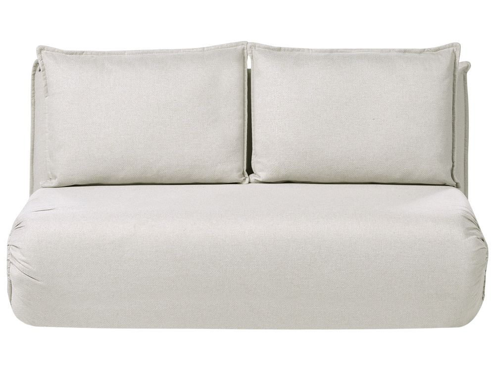 Sofa Bed 2 Seater ROROS Faux Linen Off-White