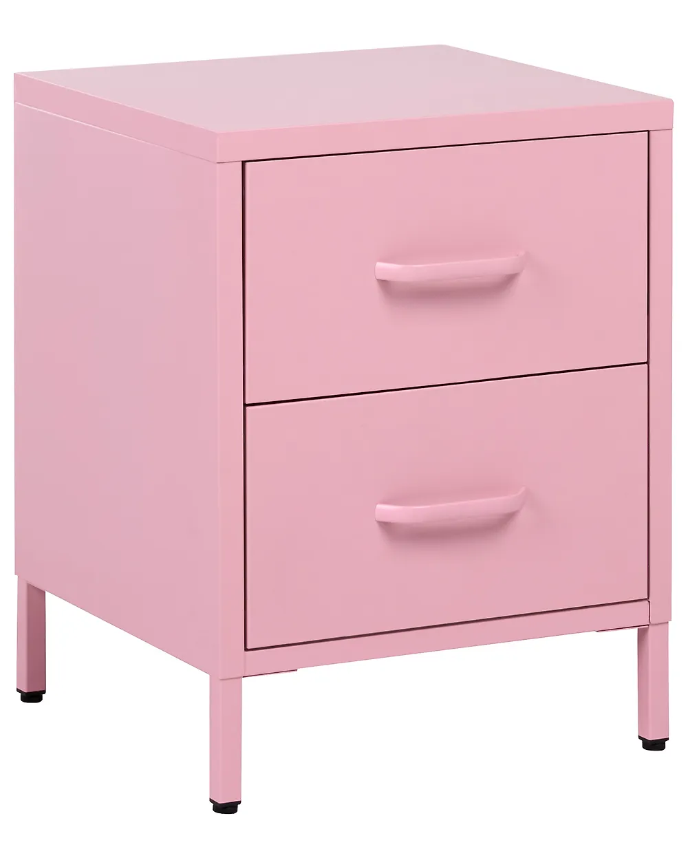 Nachttisch mit 2 Schubladen MALAVI Metall Rosa