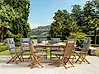 Gartenmöbel Set 8-Sitzer MAUI inkl. Kissen Akazienholz Grau