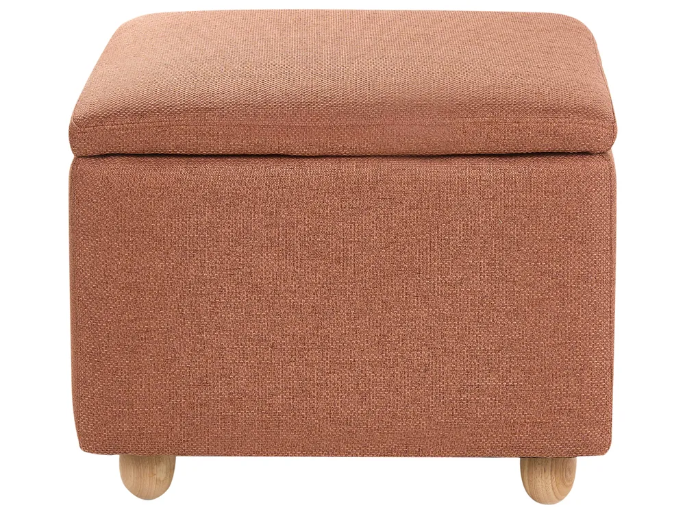 Storage Pouffe FERNDALE Fabric Golden Brown_1056133