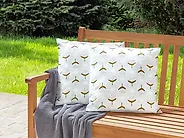 Gartenkissen 2er Set CUNEO Geometrisches Muster 45 x 45 cm Grün_1183734