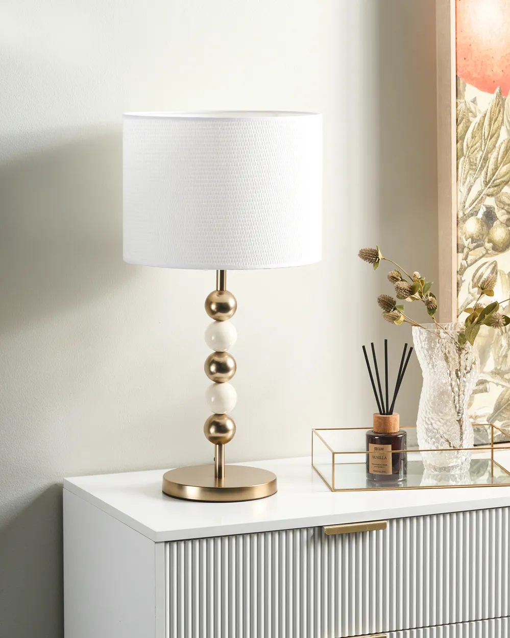 Table Lamp LOKY Metal Brass/Beige_1024660