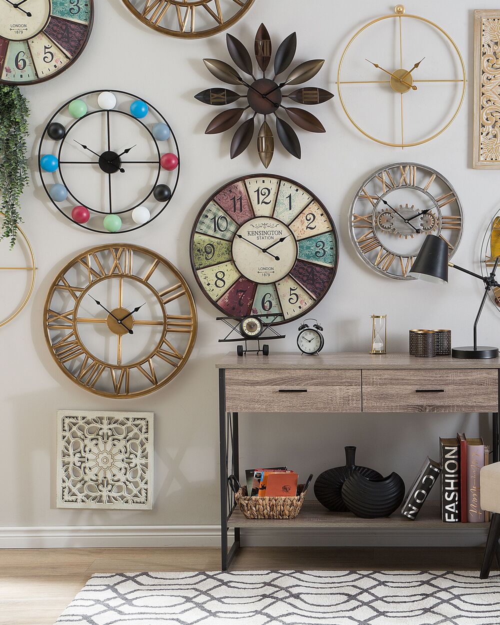 Wall Clock SEON 46 cm Metal Silver