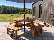 Picknicktisch mit Bänken CAPARCOTTA Tannenholz Hellbraun_1102502