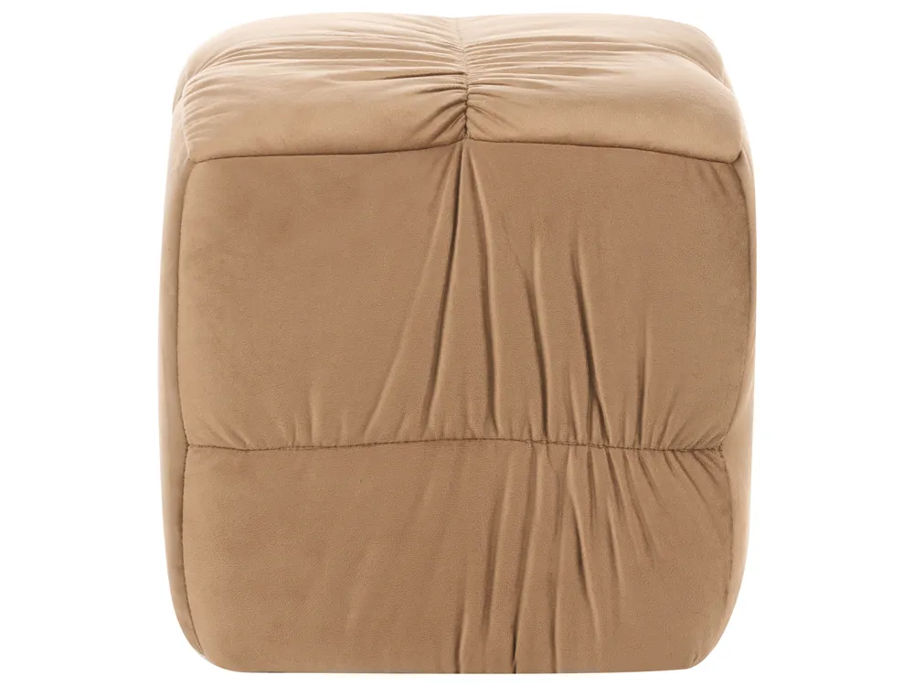 Pouf TURLEY Samtstoff Taupe_1081769