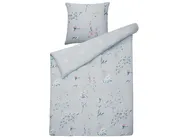Duvet Cover Set EVERGREEN 135 x 200 cm Sateen Cotton Light Blue_815232