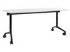 Foldable Office Desk CAVI 160 cm 60 cm with Wheels White