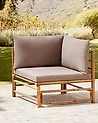 Garten-Eckmodul CERRETO Bambus Taupe