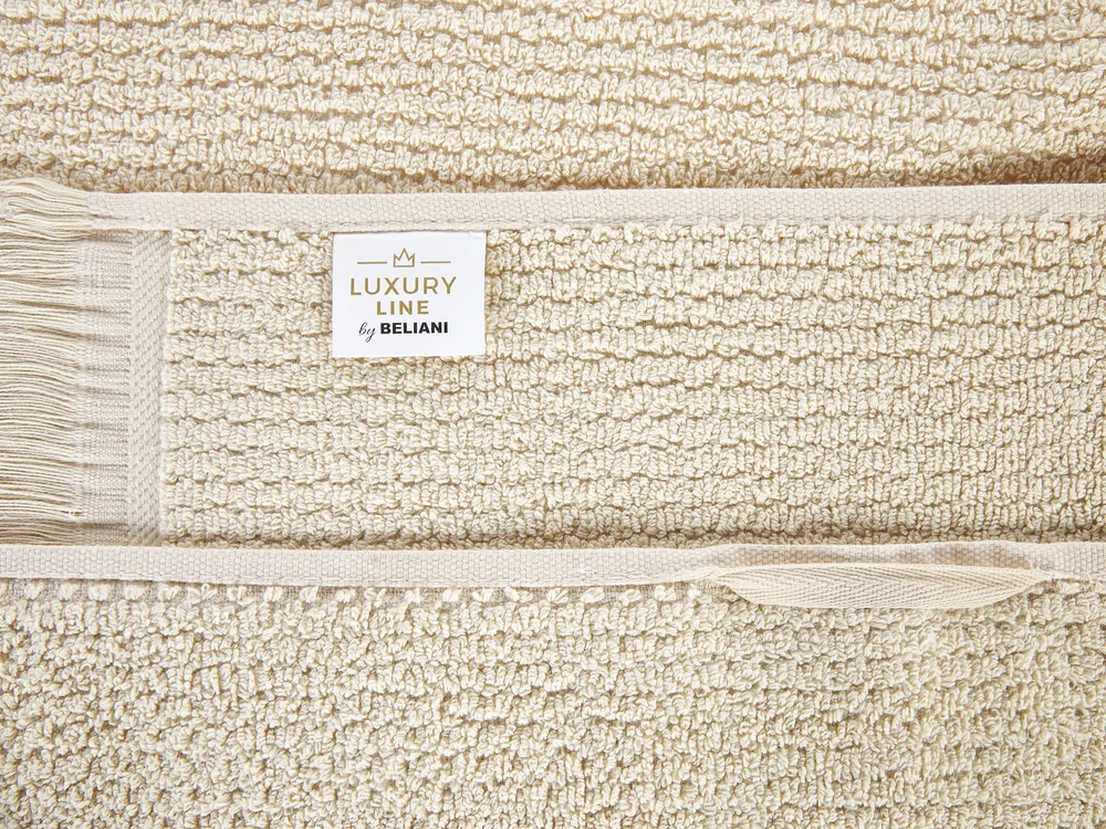 Set of 2 Towels ATIU Terry Cotton Beige_843315