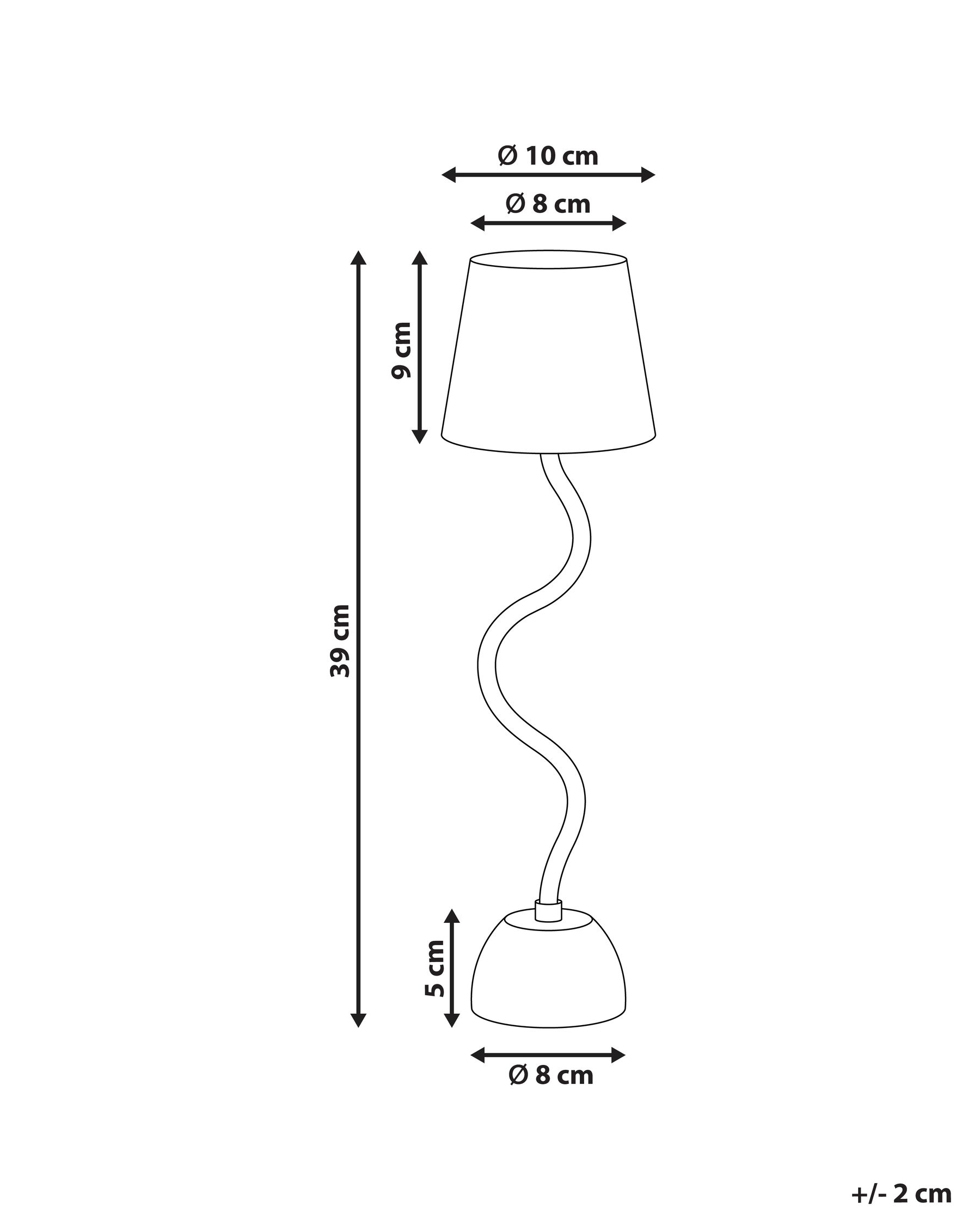 Kabellose LED Tischlampe VOUGA mit Dimmer Metall Beige_940340