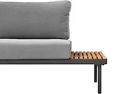 Garden Corner Sofa with Table 5 Seater FIVIZZANO Acacia Wood Dark Grey_1158799