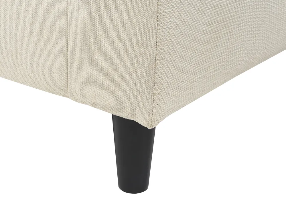 Ecksofa 3-Sitzer ELVENES Stoff Hellbeige rechtsseitig_718694