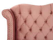 Bett mit Lattenrost Samtstoff AYETTE 160 x 200 cm Rosa_832199