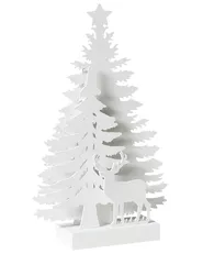 Weihnachtsdekoration LED FEMAN 36 cm Rentier Weihnachtsbaum Weiß_1020475