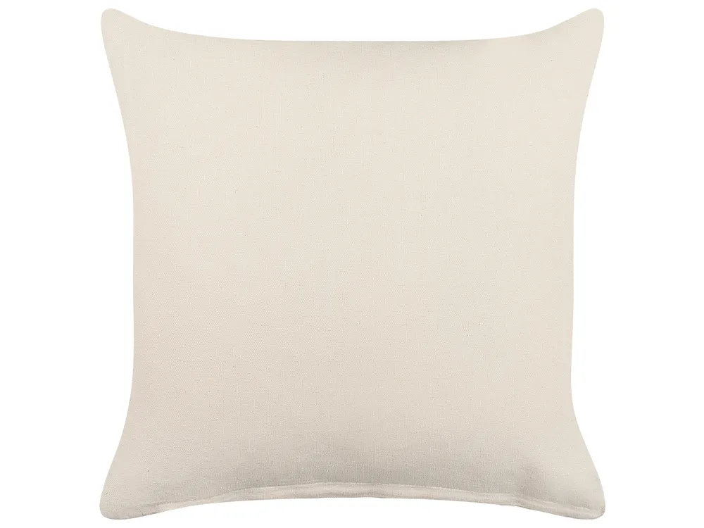 Dekokissen 2er Set CALANTHE 45 x 45 cm Baumwolle Beige Geometrisches Muster_840089