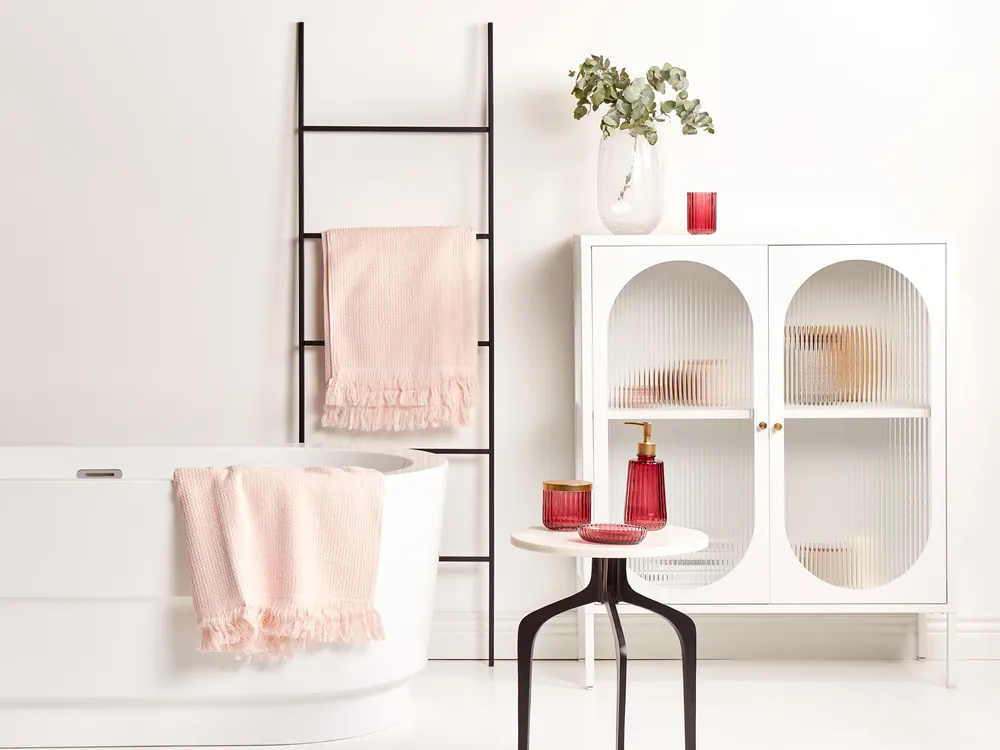 Set de 4 accessoires de salle de bain CARDENA Verre Rose_863872