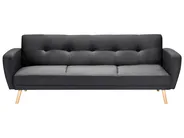 Sofa Bed 3 Seater FLORLI Fabric Black_704142