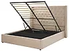 Bett mit Stauraum LUBBON Samtstoff Beige 160 x 200 cm