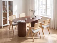 Dining Table SHERIDAN Dark Ash Wood 180 cm 100 cm_1101061