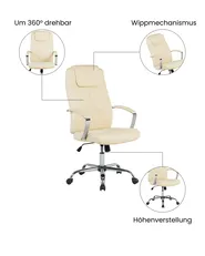 Chefsessel WINNER Kunstleder Hellbeige_1074410
