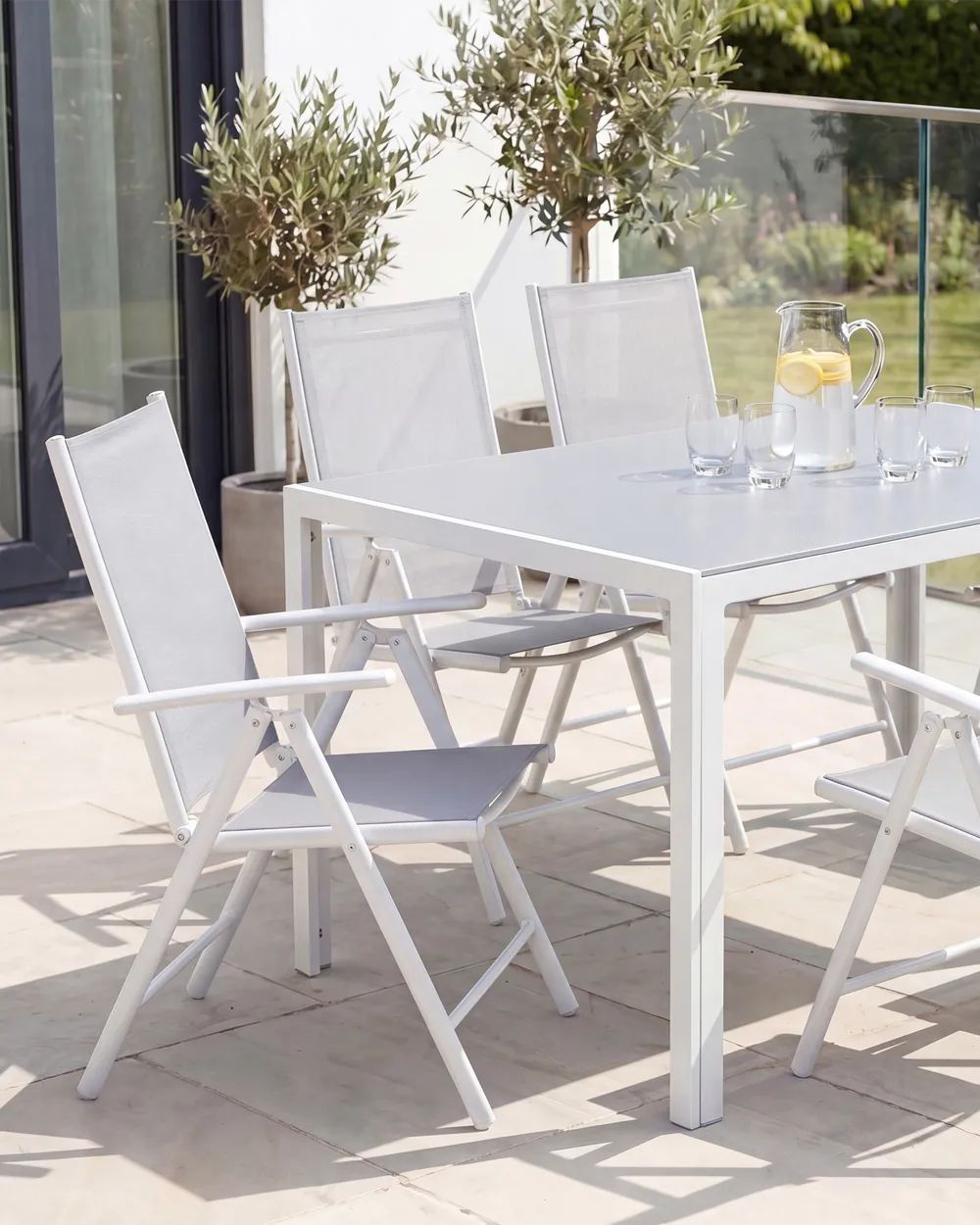 Gartenmöbel Set 6-Sitzer CATANIA Metall Grau_1101638
