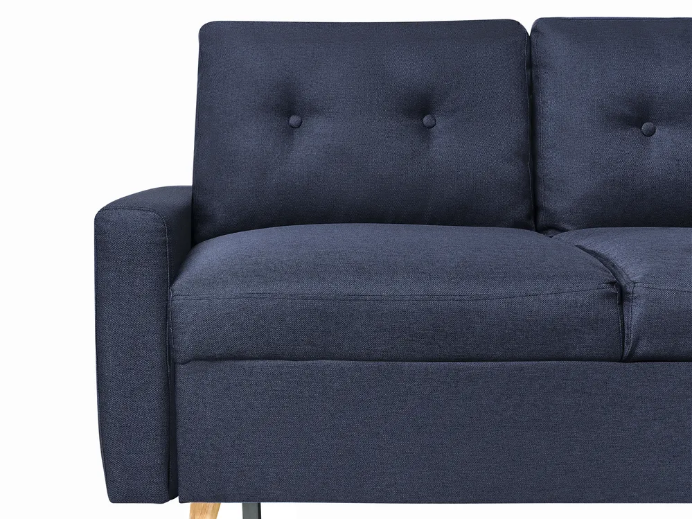 Eckschlafsofa 4-Sitzer FLAKK mit Stauraum Stoff Marineblau linksseitig_989301