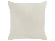 Dekokissen 2er Set PRALINE 45 x 45 cm Samtstoff Weiß Weihnachtsmotiv_947069